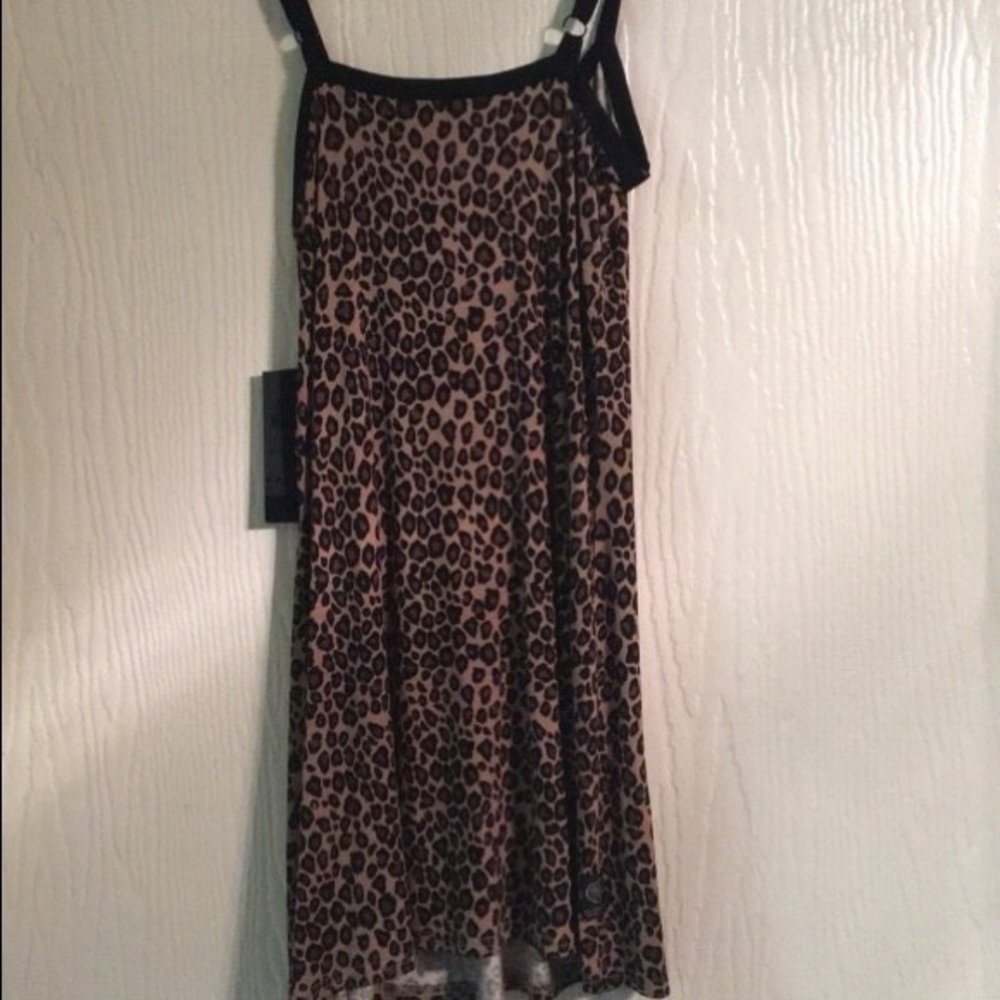 New cheetah print slip dress